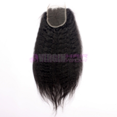 Wholesale Super Quality Virgin brazilian Hair Kinky straight Human Hair Lace Closure