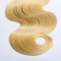 Wholesale price body wave raw virgin unprocessed human blonde hair