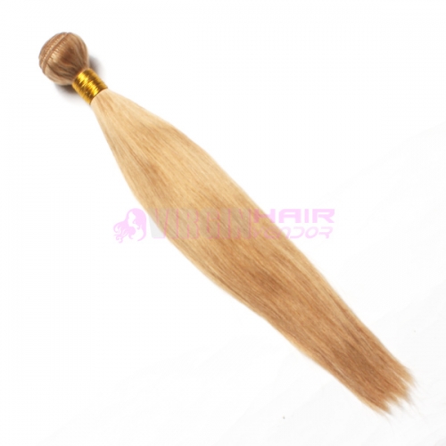 Peruvian Virgin Hair Straight color Human Hair #27 Hair Weaves