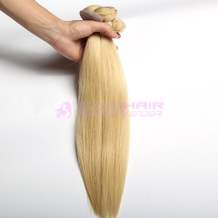 Highest quality Straight human blonde hair 613 color European human hair weft