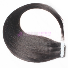 Wholesale brazilian straight tape in human hair extensions #1b