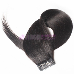 Wholesale brazilian straight tape in human hair extensions #1b