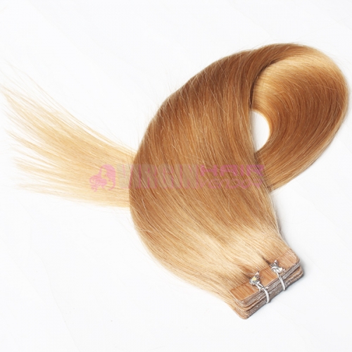 Charming 27# Color 100% Brazilian Remy Tape In Hair Skin Weft