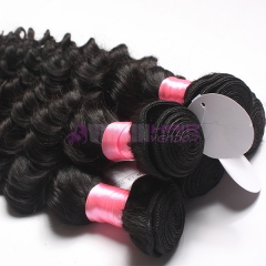 Super grade 8-30inch Tangle free Curly Hair Natural Color Virgin Peruvian Hair