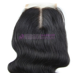 Malaysian cheap body wave hair free parting lace closure