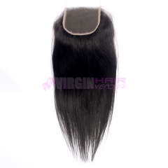 brazilian  hair natural straight cheap human hair lace closure