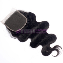 Cheap Brazilian Human Hair 4X4 Natural Part Lace Closure