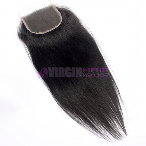 brazilian  hair natural straight cheap human hair lace closure