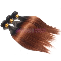 Omber human hair weft #1b/30 Straight brazilian virgin hair