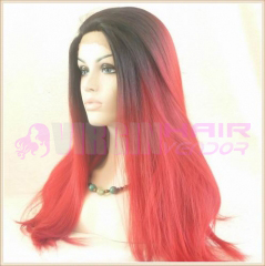 unprocessed russian hair weave ombre hair extensions 1b/red virgin hair