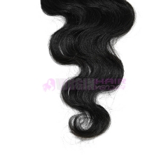 virgin malaysian human body wave hair lace closure three part