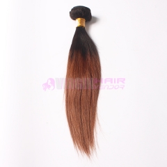 Omber human hair weft #1b/30 Straight brazilian virgin hair