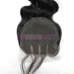 virgin malaysian human body wave hair lace closure three part