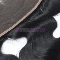 Virginhairvendor  13*4 Frontal lace closure with bundles natural color