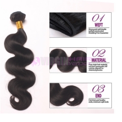 Super grade 100% body wavy wholesale virgin Malaysian hair
