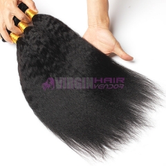 Normal grade 100% Human Hair Kinky straight Black color