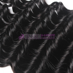 Normal grade 100% Human Hair Deep wave Black color