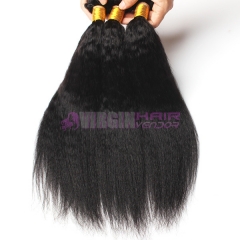 Normal grade 100% Human Hair Kinky straight Black color