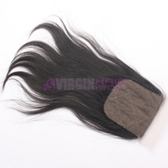 8-18 Inch Good Grade 4x4 inch Silk Base Lace Closure Straight Free part & Middle part three part