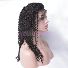 150% destiny free part human hair full lace wig for sale curly texture natural color