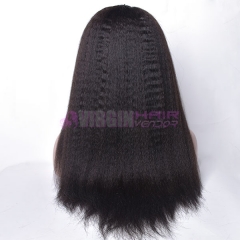 kinky straight,150% destiny 100% Human Hair Lace Frontal Wig kinky straight 12-22inch natural color
