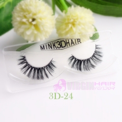 NO.21-30 Factory supply private label natural 100% real mink 3d hair strip eyelahses