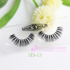 NO.11-20 100% Handmade Real Mink Fur False Eyelash 3D Strip Mink Lashes Thick