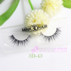 NO.41-50 Fashionable 3D Style Siberian Mink Fur Hair Natural Wispy Faux False Eyelashes