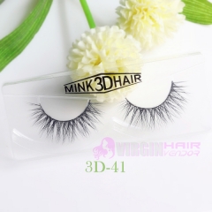NO.41-50 Fashionable 3D Style Siberian Mink Fur Hair Natural Wispy Faux False Eyelashes