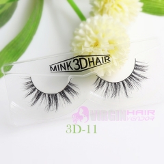 NO.11-20 100% Handmade Real Mink Fur False Eyelash 3D Strip Mink Lashes Thick