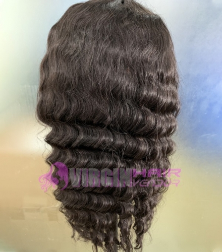 Super grade 8-24inch Curly lace frontal wig 100% virgin brazilian hair in stock factory supplier