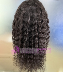 Super grade 8-24inch Loose Curly lace frontal wig 100% virgin brazilian hair in stock factory supplier