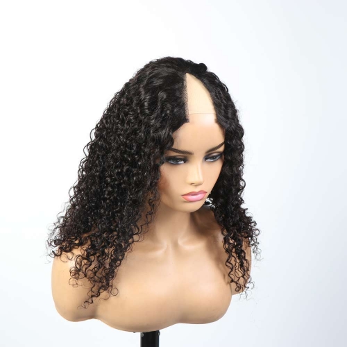 New Style Wig For Black Women Glueless V part Jerry Curl Wig Human Hair Peruvian V part Raw Hair Vendors