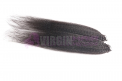 Wholesale virgin brazilian kinky straight tape in human hair extensions #1b