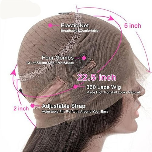 360 lace wig cap construction