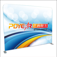 Straight tension fabric display