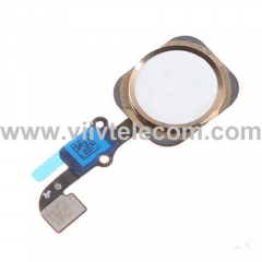 Home Button Flex Cable and Touch Fingerprint ID Sensor For iPhone 6s 6s Plus - White/Gold