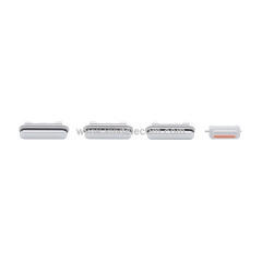 iPhone 6s and 6s Plus Rear Case Button Set - White/Silver