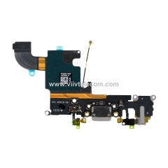 Charging Port & Headphone Jack Flex Cable for iPhone 6S - Light Grey