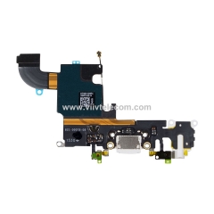 Charging Port & Headphone Jack Flex Cable for iPhone 6S - White