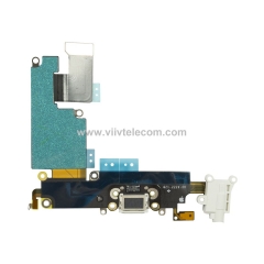 Charging Port & Headphone Jack Flex Cable for iPhone 6 Plus - White