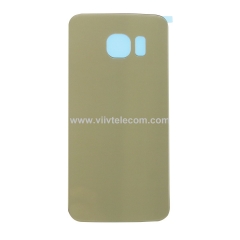 Gold Battery Cover Back Cover Glass with Adhesive Sticker for Samsung Galaxy S6 Edge G925