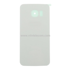 White Battery Cover Back Cover Glass with Adhesive Sticker for Samsung Galaxy S6 Edge G925