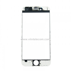 White Outer Glass Lens Screen and Front Frame Bezel For iPhone 6(Cold Press Glue)