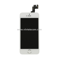 LCD Screen Display Complete Full Assembly With Small Parts for iPhone SE & 5s - White/Silver