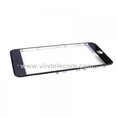 Black Outer Glass Lens Screen and Front Frame Bezel For iPhone 6(Cold Press Glue)