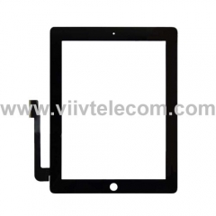 Touch Screen Glass Digitizer Lens Replacement For iPad 3 and iPad 4 - Black