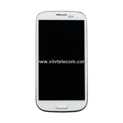 Full LCD Display Touch Screen Digitizer Assembly With Frame for Samsung Galaxy S III i747 T999 - White