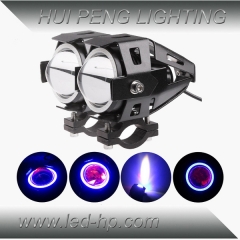 10W Motorcycle Headlight with angel eye & Devil Eye