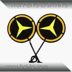 "Benz" Shape COB DRL (White+Yellow)